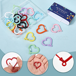 20Pcs 10 Colors Baking Paint Alloy Key Snap Hook Clasps for Keychains&nbsp;FIND-SC0017-48
