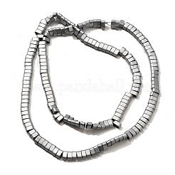 2-Hole Electroplated Synthetic Non-magnetic Hematite Beads Strands&nbsp;G-L613-A01-01B