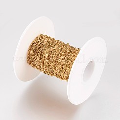 Ion Plating(IP) Handmade 304 Stainless Steel Cable Chains&nbsp;STAS-P200-33G