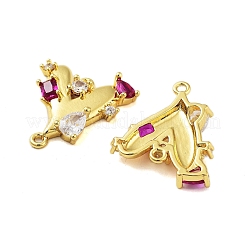 Rack Plating Brass Cubic Zirconia Pendants&nbsp;KK-S379-20G
