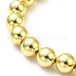 Rack Plating Brass Round Bead Slider Bracelets for Women&nbsp;X-BJEW-M232-01G-D
