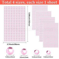 4 Sheets 4 Styles Acrylic Imitation Pearl Stickers Paper Sheets for Craft&nbsp;DIY-SP0002-64A