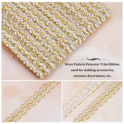Metallic Polyester Braided Lace Trim Ribbons&nbsp;OCOR-WH0060-76A