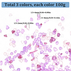 3 Style Transparent Electroplate Crushed Glass Craft&nbsp;GLAA-SC0001-99A