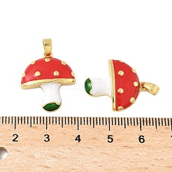 Brass Enamel Pendants&nbsp;KK-B139-22G-03
