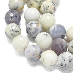 Natural White African Opal Beads Strands&nbsp;G-B165-A12-10mm