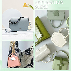 4Pcs 4 Colors PU Leather Mini Wallet Keychian&nbsp;KEYC-SC0001-70