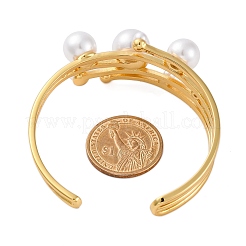 Rack Plating Brass Cuff Bangles for Women&nbsp;BJEW-C086-03G