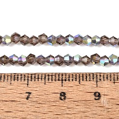 AB Color Plated Transparent Glass Beads Strands&nbsp;GLAA-G127-01T