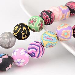 12mm Mixed Handmade Polymer Clay Round/Ball Beads&nbsp;X-FIMO-12D