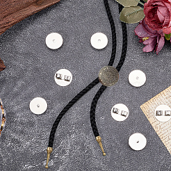 10Pcs Alloy Bolo Tie Slides Clasp Cabochon Settings&nbsp;FIND-CL0002-28