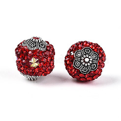 Handmade Polymer Clay Rhinestone Indonesia Beads&nbsp;CLAY-N015-03