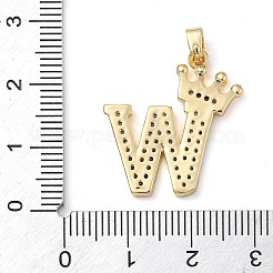 Rack Plating Brass Micro Pave Cubic Zirconia Pendants&nbsp;KK-D535-01W-RS