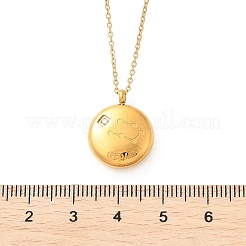 304 Stainless Steel Clear Cubic Zirconia Constellation Pendant Necklaces&nbsp;NJEW-R021-02G-07