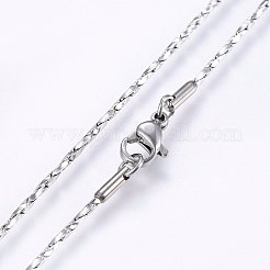 Non-Tarnish 304 Stainless Steel Boston Link Chain Necklaces&nbsp;NJEW-F221-10P-B
