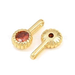 Brass Pave Cubic Zirconia Charms&nbsp;KK-K340-45G