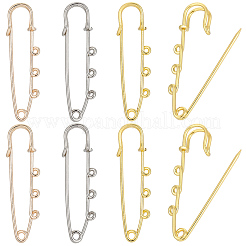 30Pcs 3 Colors Iron Safety Pin Brooch&nbsp;IFIN-SC0002-11