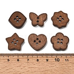 4-Hole Wood Buttons&nbsp;WD-CBA9CDE-01A