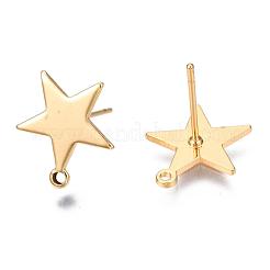 Brass Stud Earring Findings&nbsp;KK-S345-201