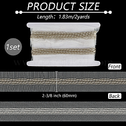 2 Yards 9-Row Glass Seed Beaded Lace Trim&nbsp;OCOR-FG0002-60B