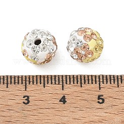 Handmade Polymer Clay Rhinestone Beads&nbsp;RB-CBAFAF8-01C