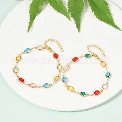 304 Stainless Steel Oval Link Bracelets for Woman&nbsp;BJEW-S157-10G