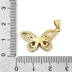 Brass Micro Pave Cubic Zirconia Pendants&nbsp;KK-I360-070G