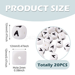 20Pcs Food Grade Eco-Friendly Silicone Beads&nbsp;SIL-TADJ0001-05A
