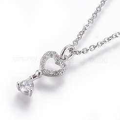 304 Stainless Steel Pendant Necklaces&nbsp;NJEW-E141-12