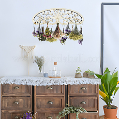 Wood Wall Mount Dried Flower Holder&nbsp;AJEW-CN0006-04