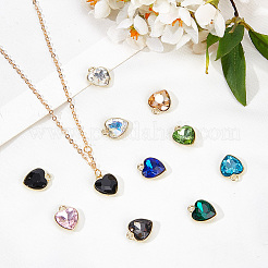 20Pcs 10 Colors Golden Plated Alloy Pendants&nbsp;FIND-FI0001-24