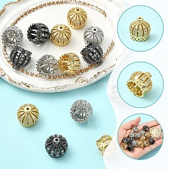 3Pcs 3 Colors Brass Cubic Zirconia Beads&nbsp;KK-YW0004-25