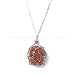 Non-Tarnish Stainless Steel Macrame Pouch Empty Stone Holder for Necklace Makings&nbsp;NJEW-JN04826-02