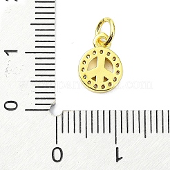 Brass Micro Pave Cubic Zirconia Pendants&nbsp;KK-H475-29A-01G