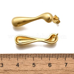 Rack Plating Brass Teardrop Stud Earrings for Women&nbsp;EJEW-Z019-08G