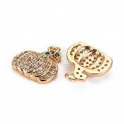 Brass Micro Pave Cubic Zirconia Charms&nbsp;X-KK-S360-138A-NF