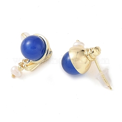 Natural Agate Dangle Earrings&nbsp;EJEW-L286-02G
