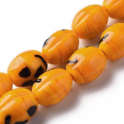 Halloween Handmade Lampwork Beads Strands&nbsp;LAMP-T017-17