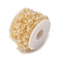 Brass Flower Link Chains&nbsp;CHC-H114-08G-02