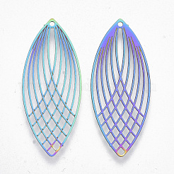 Ion Plating(IP) 201 Stainless Steel Filigree Pendants&nbsp;X-STAS-R102-20