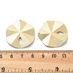 PVD Vacuum Plating 304 Stainless Steel Textured Disc Connector Charms&nbsp;STAS-R130-54G