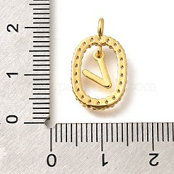 Brass Micro Pave Cubic Zirconia Pendants&nbsp;ZIRC-P123-01G-V01