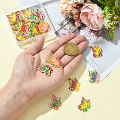 30Pcs 6 Colors Alloy Enamel Pendants&nbsp;FIND-CJ0002-71