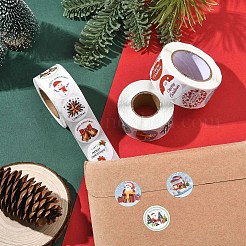 3 Rolls 3 Styles Christmas Round Dot Self Adhesive Paper Stickers Roll&nbsp;DIY-FS0010-32A