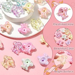 60Pcs 2 Styles UV Plating Opaque Acrylic Beads&nbsp;MACR-CJ0002-36