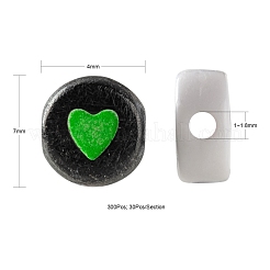 300Pcs 10 Style Opaque & Craft Style & Plating Acrylic Beads&nbsp;SACR-FS0001-05