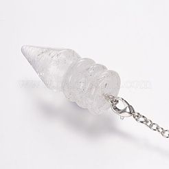 Natural Quartz Crystal Chakra Pointed Dowsing Pendulums&nbsp;G-E338-08F