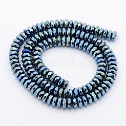 Grade A Electroplate Non-magnetic Synthetic Hematite Beads Strands&nbsp;G-N0014-6x3mm-01