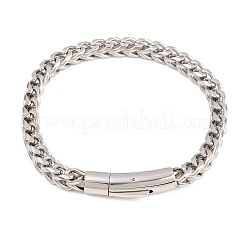 304 Stainless Steel Wheat Chain Bracelets for Women Men&nbsp;BJEW-H643-11P