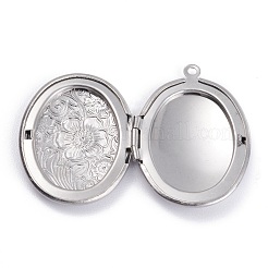 Tarnish Resistant 316 Stainless Steel Locket Pendants&nbsp;STAS-O132-02P